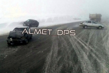 В массовом столкновении машин у деревни Кульшарипово погиб один человек