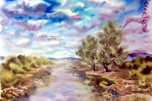 Весенние пейзажи Алмаса Идрисова с трассы 'Набережные Челны - Сарманово'