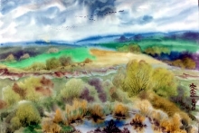 Весенние пейзажи Алмаса Идрисова с трассы 'Набережные Челны - Сарманово'