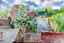 Весенние пейзажи Алмаса Идрисова с трассы 'Набережные Челны - Сарманово'