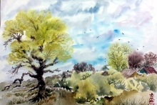 Весенние пейзажи Алмаса Идрисова с трассы 'Набережные Челны - Сарманово'