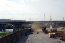 Основные строительные работы на набережной реки Мелекеска будут завершены в августе