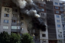 Как тушили пожар в доме 53/28 (фото)