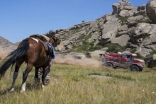 Первым на финише шестого этапа ралли 'Шелковый путь' стал экипаж Айрата Мардеева