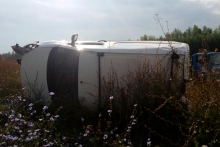 Московский водитель разогнался на трассе в Татарстане и улетел в кювет