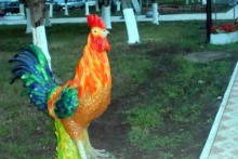 Скульптуру в литературном дворике в пос.ГЭС украсила цитата Максима Горького