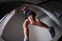 «Бег по вертикали»: Ирек Мубаракшин взобрался на крышу по лестницам 2/18 за 1 минуту 27 секунд