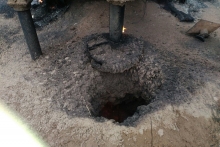 В Елабужском районе повредили газопровод. При пожаре сгорел автомобиль